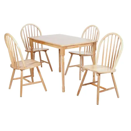 Buy Sutton Dining Set – Natural Finish (4-Seater) from Furnituretta