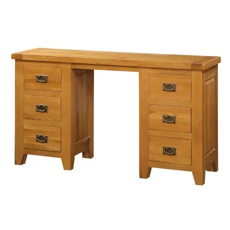 Buy Acorn Solid Oak Dressing Table with 6 Drawers from Furnituretta