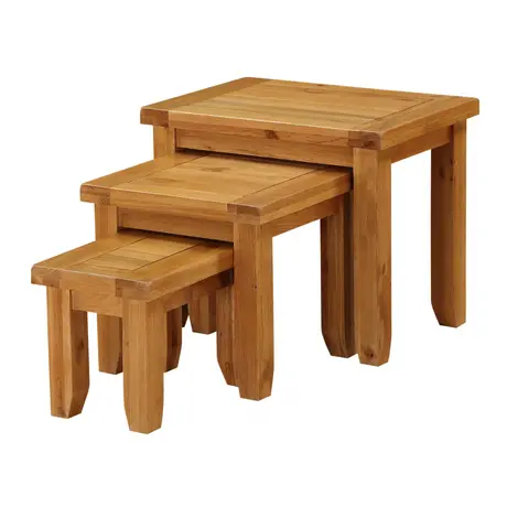 Buy Acorn Solid Oak Nest of Tables from Furnituretta