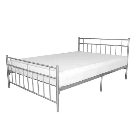 Buy Davina Single Metal Bed – Elegant Silver Frame from Furnituretta