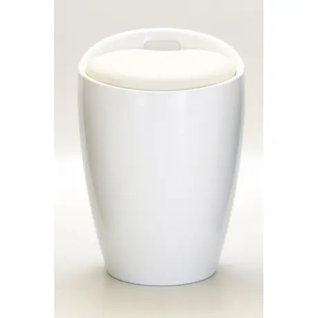 Buy Dawson White High Gloss Stool with Storage, Colour: White, 2 from Furnituretta