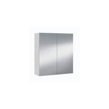 Buy Maldon 600mm White and Mirrored 2 Door Wall Mounted Bathroom Cabinet, 2 from Furnituretta