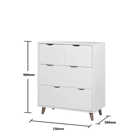 Buy Pulford 4 Drawer Chest, 8 from Furnituretta