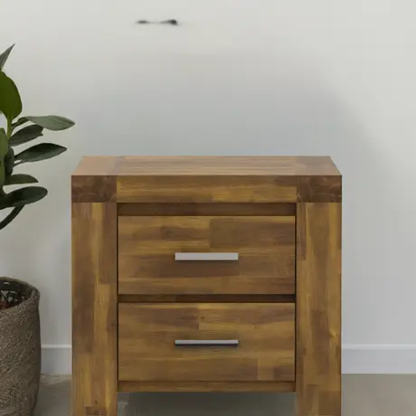 Buy Parkfield Bedside Table: Acacia Wood & 2 Drawers, 2 from Furnituretta