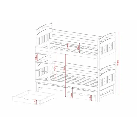 Buy Maximize Your Child's Room: Alan Bunk Bed Graphite with Trundle & Storage, Colour: Graphite, Mattresses: Foam Mattresses, 7 from Furnituretta