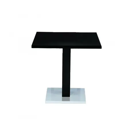 Buy Chatham High Gloss Table: Modern Black & Steel, Colour: Black, 4 from Furnituretta