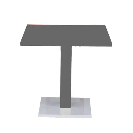 Buy Grey High Gloss Table: Chatham (Stainless Steel Base), Colour: Grey, 4 from Furnituretta