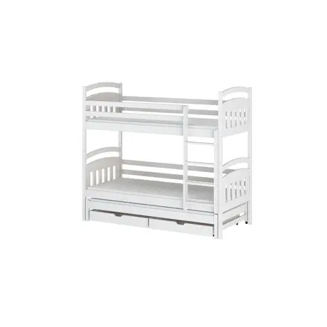 Buy Maximize Your Child's Room: Alan Bunk Bed with Trundle & Storage White Matt, Colour: White Matt, Mattresses: Without Mattresses, 5 from Furnituretta