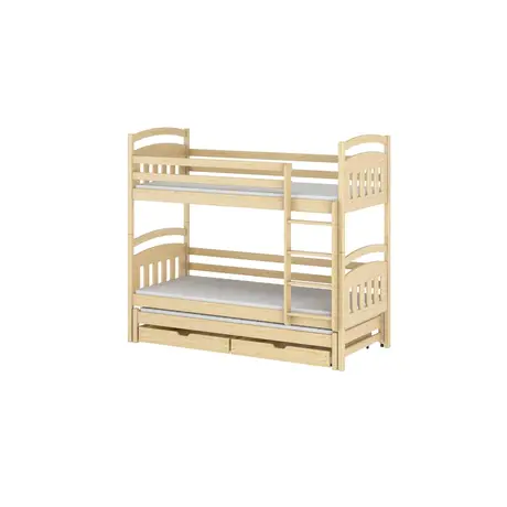 Buy Maximize Your Child's Room: Alan Bunk Bed Pine with Trundle & Storage, Colour: Pine, Mattresses: Foam/Bonnell Mattresses, 7 from Furnituretta
