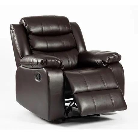 Buy Turin Recliner Leather Aire 1 Seater Brown, Colour: Brown from Furnituretta