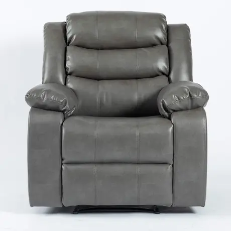 Buy Turin Recliner Leather Aire 1 Seater Grey, Colour: Grey, 4 from Furnituretta