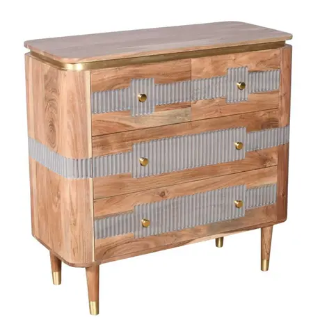 Buy Wilton Acacia Wood Chest: 4 Drawer Storage Solution, 2 from Furnituretta