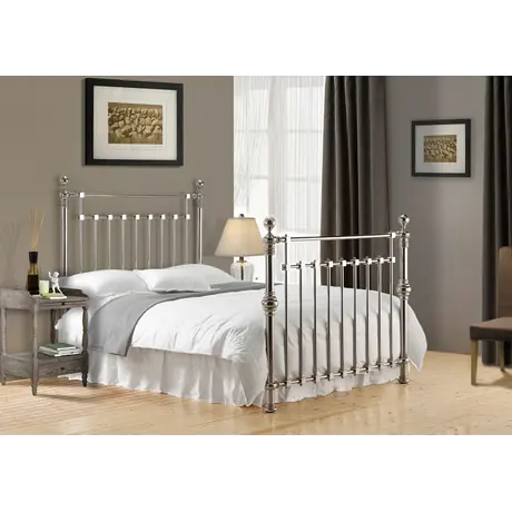 Buy Edward 5ft King Size Chrome Bed, Colour: Chrome, Size: 5ft/King , Item Width: 163, 4 from Furnituretta