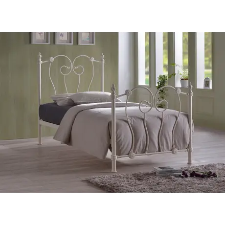 Buy Inova Single Bed: Luxury & Comfort, Colour: Ivory, Size: 3ft/Single, Item Width: 95, 2 from Furnituretta