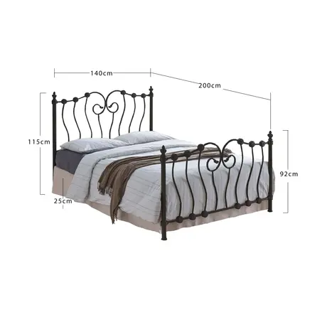 Buy Inova Double Bed: Luxury & Comfort, Colour: Ivory, Size: 4ft 6/Double, Item Width: 140, 2 from Furnituretta