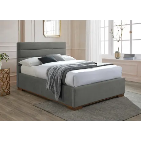 Buy Mayfair Ottoman King Size Bed: Modern Design & Ample Storage, Colour: Light Grey, Size: 5ft/King , Item Width: 168, 6 from Furnituretta