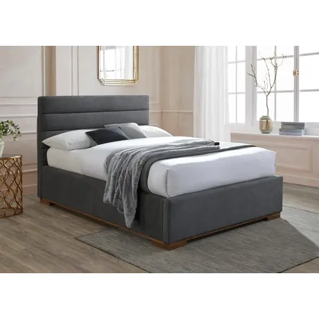 Buy Mayfair Ottoman King Size Bed: Modern Design & Ample Storage, Colour: Dark Grey, Size: 5ft/King , Item Width: 168, 5 from Furnituretta