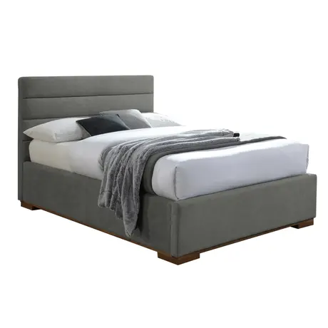 Buy Mayfair Ottoman King Size Bed: Modern Design & Ample Storage, Colour: Light Grey, Size: 5ft/King , Item Width: 168 from Furnituretta