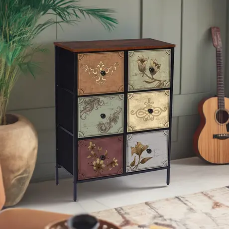 Buy Seville Cabinet 6 Drawer Grey: A Versatile and Stylish Storage Option, 2 from Furnituretta