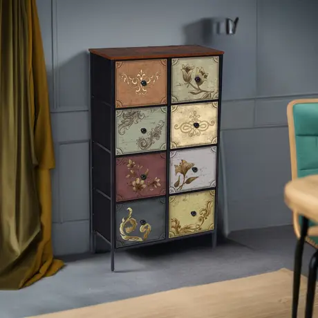 Buy Seville Cabinet 8 Drawer Grey: A Spacious and Stylish Storage Option, 2 from Furnituretta