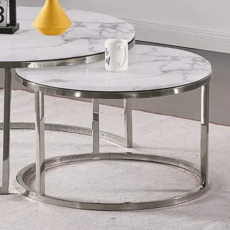 Buy Avalon Marble Coffee Table Set: Elevate Your Living Room, 3 from Furnituretta