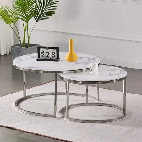 Buy Avalon Marble Coffee Table Set: Elevate Your Living Room from Furnituretta