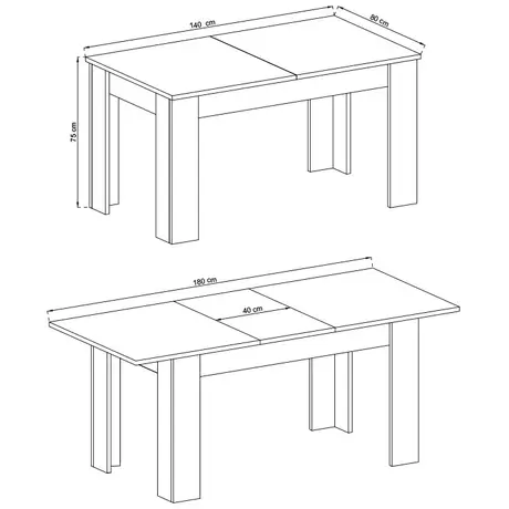 Buy Sky Extending Dining Table, 2 from Furnituretta
