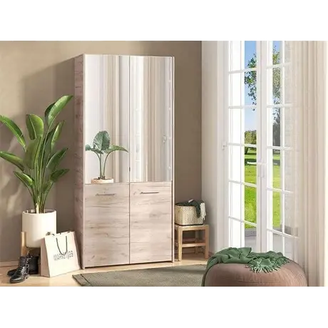 Buy Otley Oak Effect Shoe Cabinet Cupboard: Keep Your Entryway Organized, Colour: Oak, 7 from Furnituretta