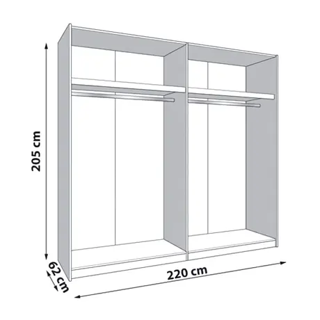 Buy Glossop Wardrobe: Modern Design with Sliding Doors, 3 from Furnituretta