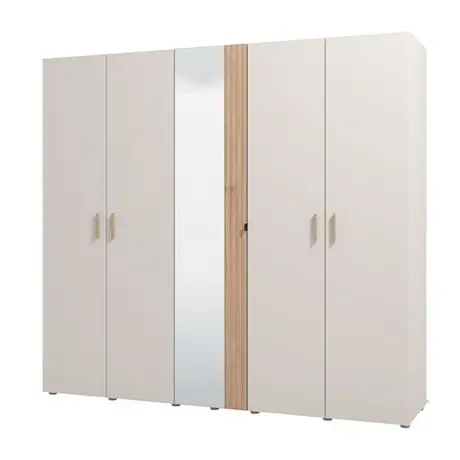 Buy Modern Wardrobe with Mirror: Glossop Design, 2 from Furnituretta