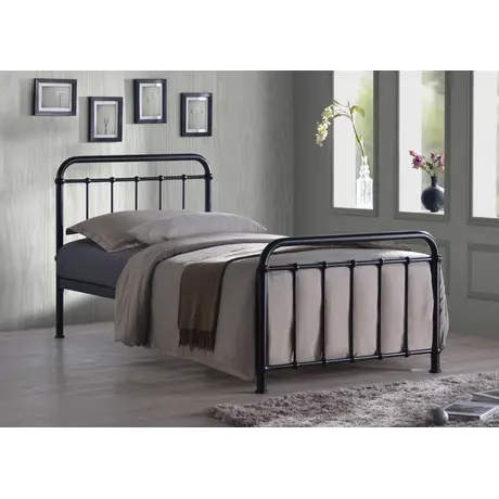 Buy Miami Black Metal Single Bed Frame - Perfect for Modern Bedrooms, Colour: Black, Size: 3ft/Single, Item Width: 94, 5 from Furnituretta