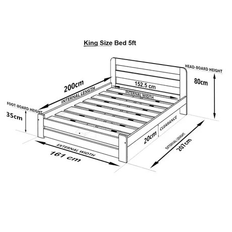 Buy Aurora (F1) Handmade Wooden Bed Frame – King Solid Pine in Alder, Colour: Alder, Bed Size: King (5ft), 8 from Furnituretta
