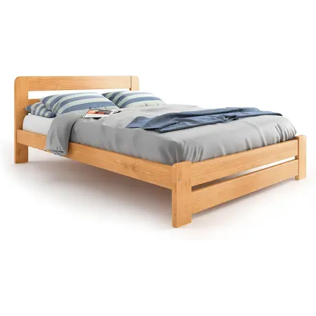 Buy Aurora (F1) Handmade Wooden Bed Frame – King Solid Pine in Alder, Colour: Alder, Bed Size: King (5ft), 6 from Furnituretta