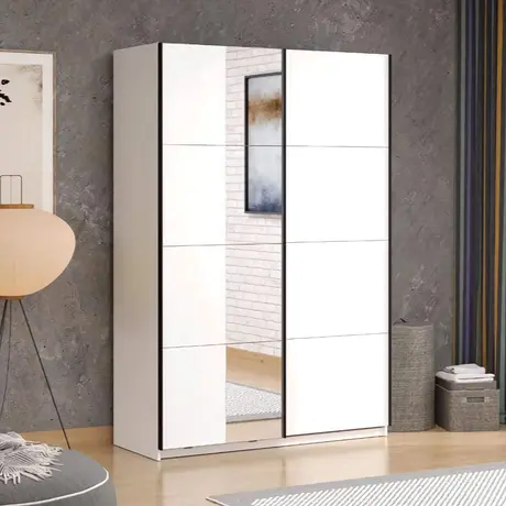 Buy Newbury Wardrobe: Stylish & Functional Storage, Colour: White from Furnituretta