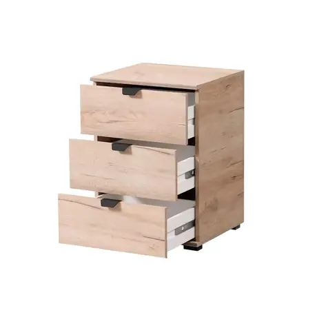 Buy Kinross Bedside Table: Sleek & Functional Design, Colour: Oak, 5 from Furnituretta