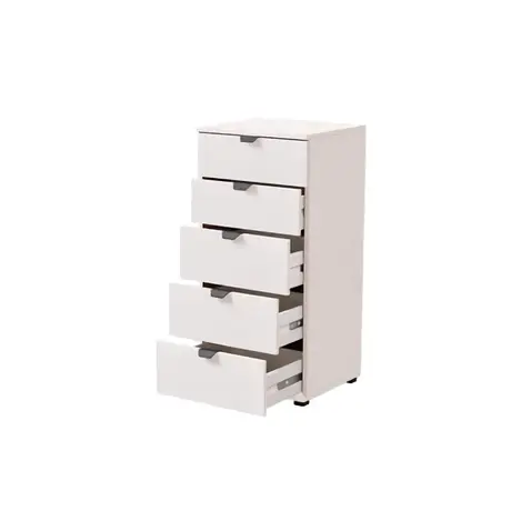 Buy Modern Chest for Small Spaces: Kinross 5 Drawer, Colour: White, 4 from Furnituretta