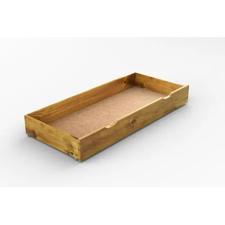Buy Handcrafted Underbed Storage Drawer Oak – Smooth Sliding with Hand Grooves 150cm, Colour: Oak, Item Width: 150 - 3/4 size from Furnituretta
