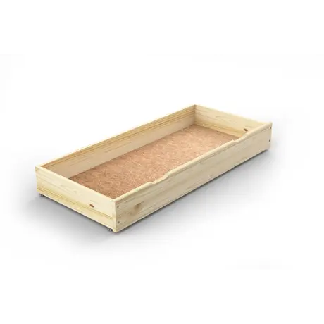 Buy Handcrafted Underbed Storage Drawer Pine – Smooth Sliding with Hand Grooves 98cm, Colour: Pine, Item Width: 98 - 1/2 size from Furnituretta