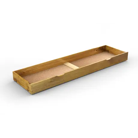 Buy Handcrafted Underbed Storage Drawer Oak – Smooth Sliding with Hand Grooves 198cm, Colour: Oak, Item Width: 198 - full size from Furnituretta