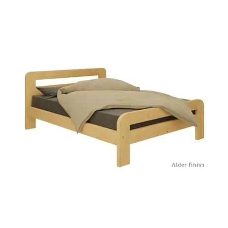 Buy Nordic Sky (F2) Handmade Wooden Bed Frame Alder Finish – Single in Solid Pine, Colour: Alder, Bed Size: Single (3ft), 5 from Furnituretta