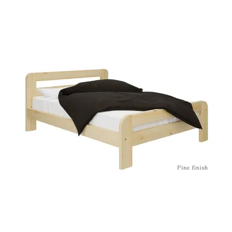 Buy Nordic Sky (F2) Handmade Wooden Bed Frame – King in Solid Pine, Colour: Pine, Bed Size: King (5ft), 5 from Furnituretta