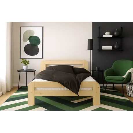 Buy Nordic Sky (F2) Handmade Wooden Bed Frame – King in Solid Pine, Colour: Pine, Bed Size: King (5ft), 8 from Furnituretta