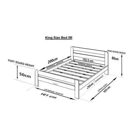 Buy Nordic Sky (F2) Handmade Wooden Bed Frame Alder Finish – King in Solid Pine, Colour: Alder, Bed Size: King (5ft), 6 from Furnituretta