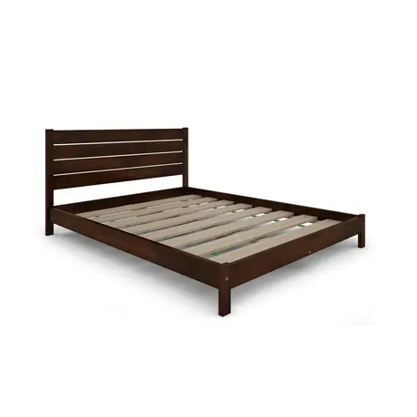 Buy Shibui (F15) Handmade Wooden Bed Frame Walnut Finish– Minimalist Japanese Elegance Super King, Colour: Walnut, Bed Size: Super King (6ft), 5 from Furnituretta