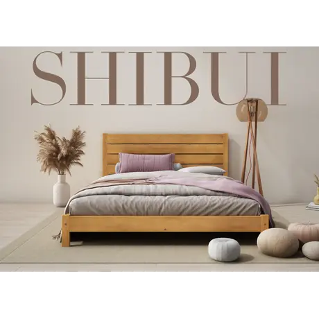 Buy Shibui (F15) Handmade Wooden Bed Frame Alder Finish– Minimalist Japanese Elegance Single, Colour: Alder, Bed Size: Single (3ft), 7 from Furnituretta