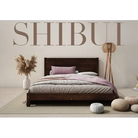 Buy Shibui (F15) Handmade Wooden Bed Frame Walnut Finish– Minimalist Japanese Elegance Double, Colour: Walnut, Bed Size: Double (4ft6), 7 from Furnituretta