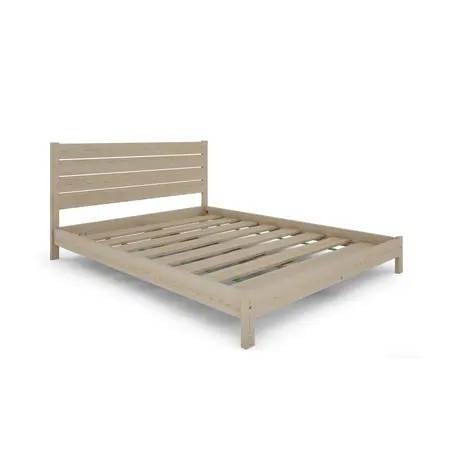 Buy Shibui (F15) Handmade Wooden Bed Frame Pine Finish– Minimalist Japanese Elegance Small Double, Colour: Pine, Bed Size: Small Double (4ft), 5 from Furnituretta