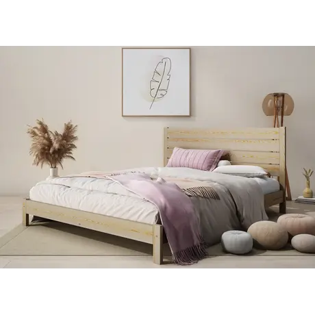 Buy Shibui (F15) Handmade Wooden Bed Frame Pine Finish– Minimalist Japanese Elegance Super King, Colour: Pine, Bed Size: Super King (6ft), 7 from Furnituretta