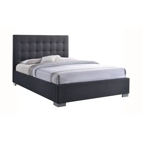 Buy Nevada Double Bed: Sleek & Comfortable, Colour: Grey, Size: 4ft 6/Double, Item Width: 160 from Furnituretta