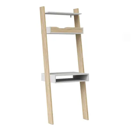 Buy Oslo Leaning Desk in White and Oak from Furnituretta